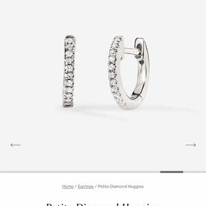 Ring Concierge White Gold Diamond Pavé Huggie Earrings